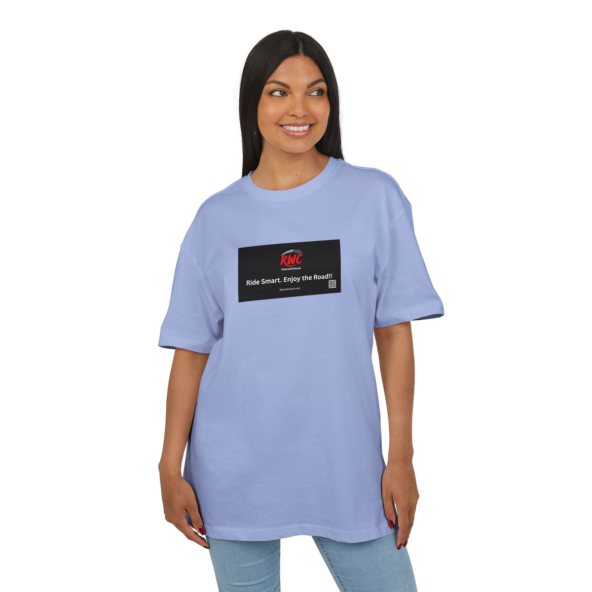 RidewithChuck Vintage Car Unisex Heavy Oversize Tee - Ride Smart, Enjoy the Road