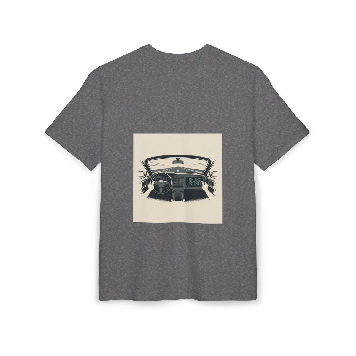 RidewithChuck Vintage Car Unisex Heavy Oversize Tee - Ride Smart, Enjoy the Road