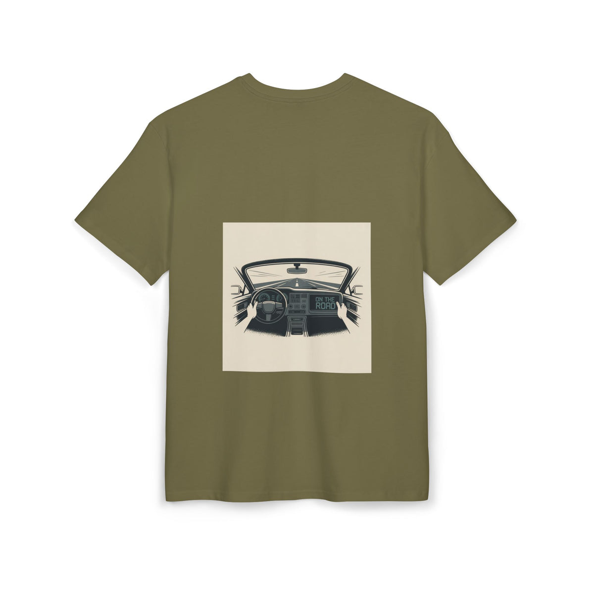 RidewithChuck Vintage Car Unisex Heavy Oversize Tee - Ride Smart, Enjoy the Road
