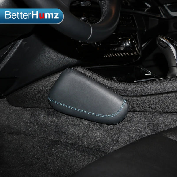 Genuine Leather Car Knee Pad Leg Cushion Rest Pillow For BMW F20 F30 G20 E90 E60 F10 E46 G30 E92 E36 E87 Interior Accessories