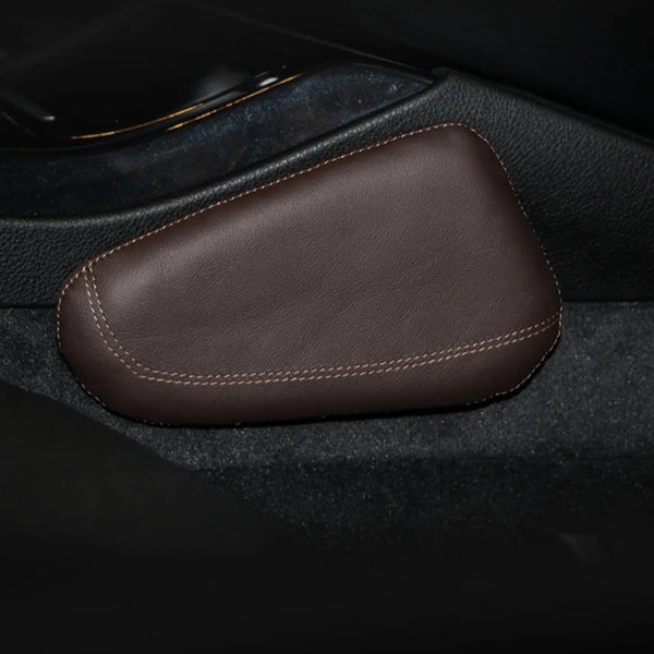 Genuine Leather Car Knee Pad – Leg Rest Cushion Pillow