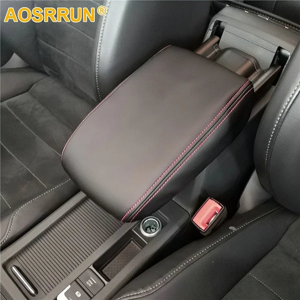 Leather Car Armrest Box Cover