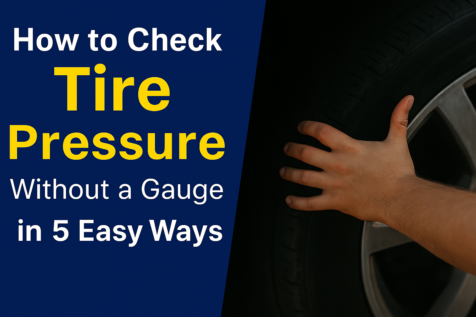 🛞 How to Check Tire Pressure Without a Gauge