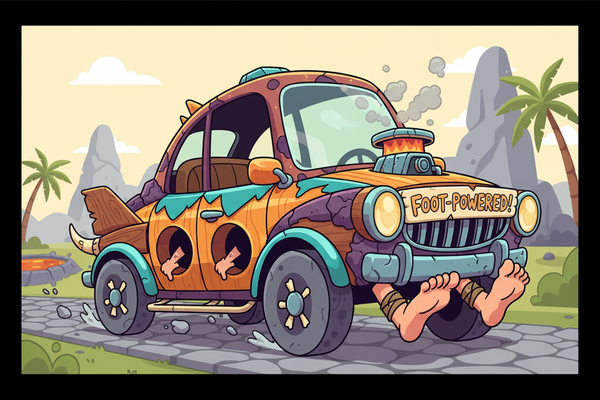 If Cars Still Ran on Legs: A Flintstones-Style Look at Transportation