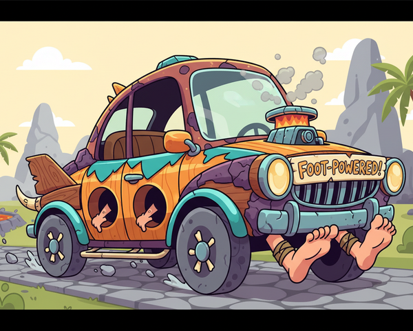 If Cars Still Ran on Legs: A Flintstones-Style Look at Transportation