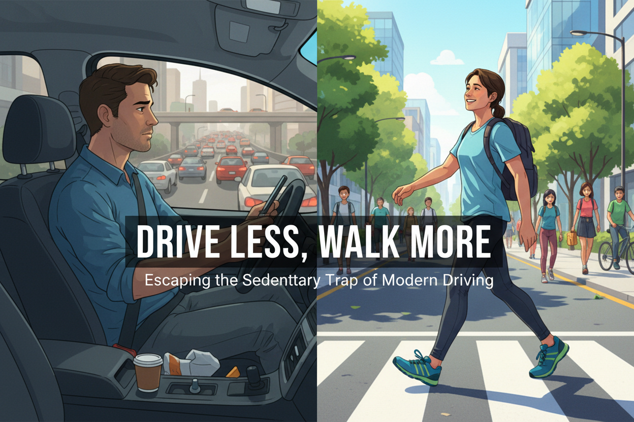 Drive Less, Walk More: Escaping the Sedentary Trap of Modern Driving