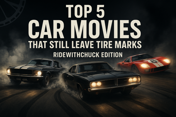 🎬 Top 5 Car Movies That Still Leave Tire Marks — RideWithChuck Edition