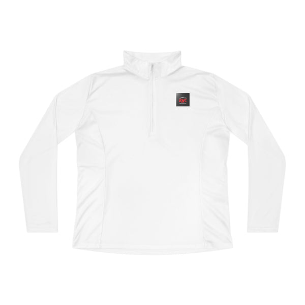 RidewithChuck Active Ladies Quarter-Zip Pullover - "MOVE" Design for Fitness Enthusiasts