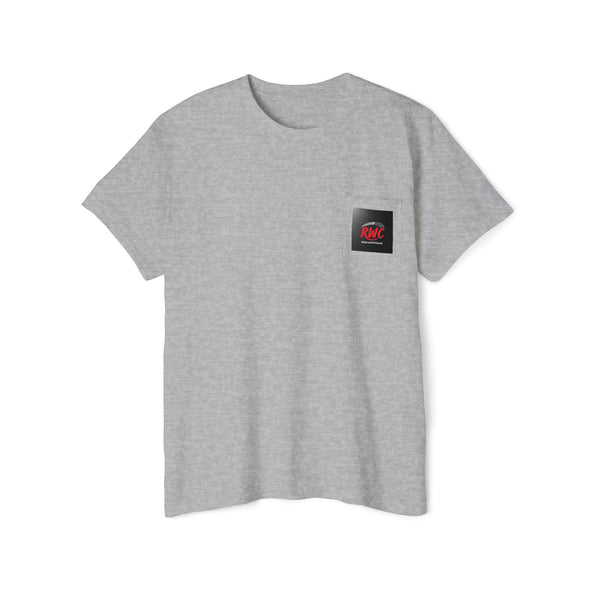 RidewithChuck Destination Ahead Pocket Tee - Unisex Heavy Cotton T-Shirt