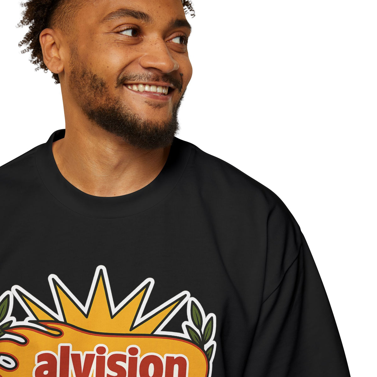 RidewithChuck Alvision Graphic Tee — Retro Logo Front & Colorful Map of Greater Accra.