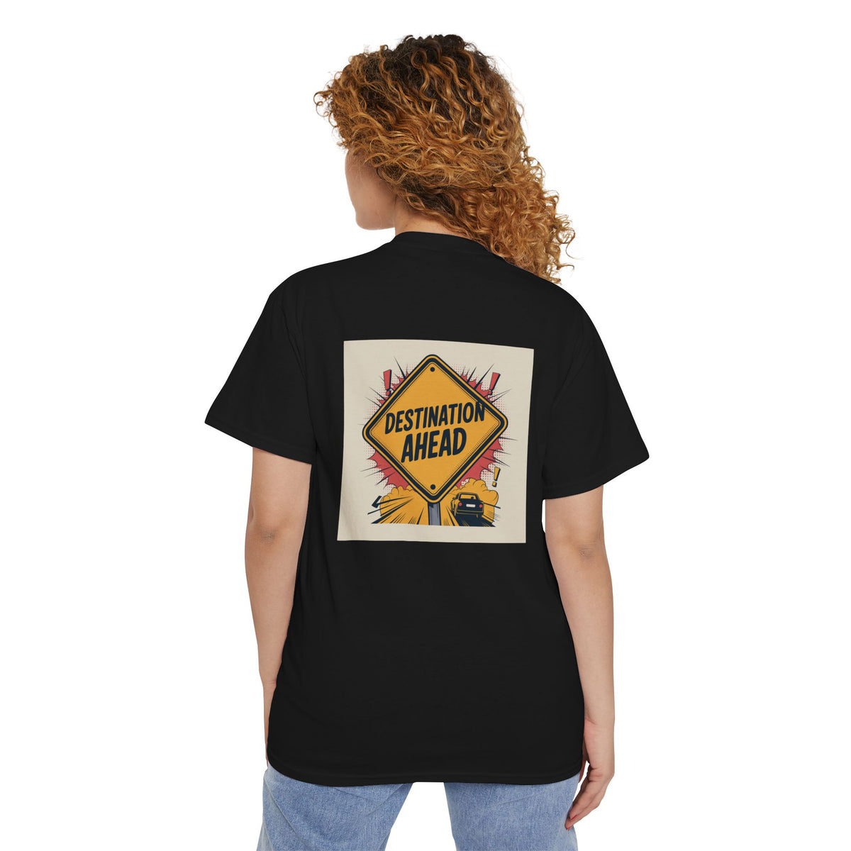 RidewithChuck Destination Ahead Pocket Tee - Unisex Heavy Cotton T-Shirt