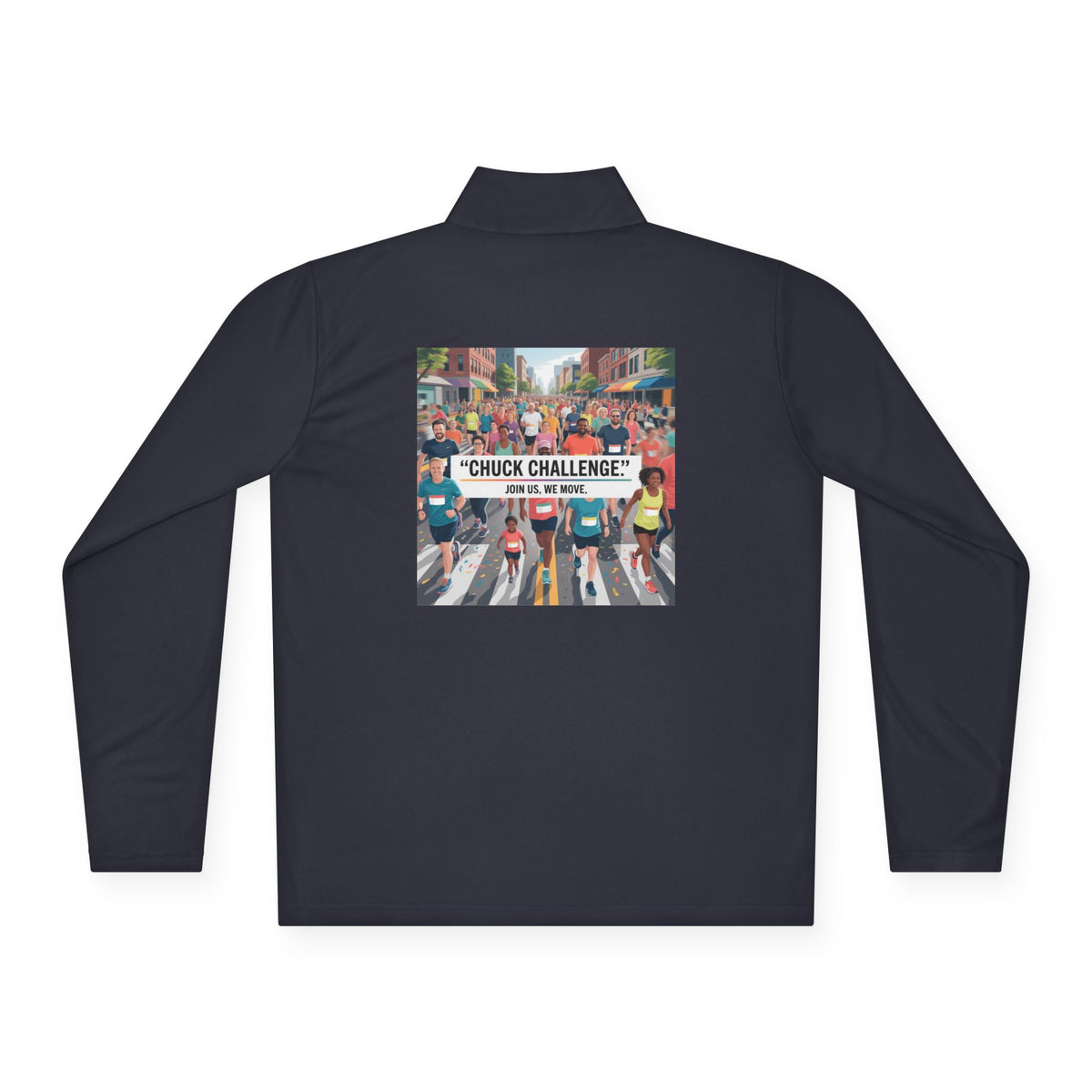 RidewithChuck Unisex Quarter-Zip Pullover - ChuckChallenge Design