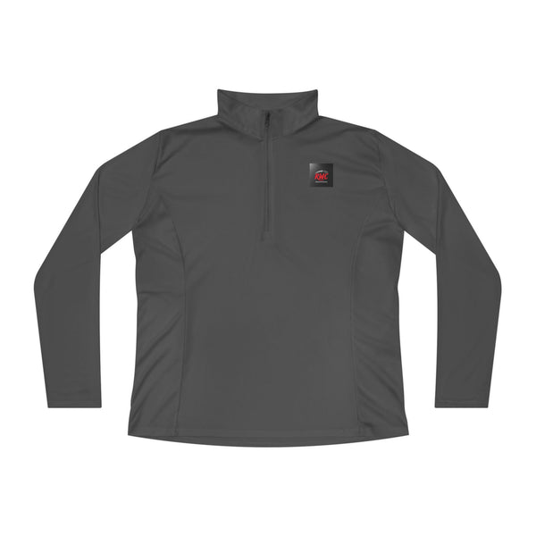 RidewithChuck Active Ladies Quarter-Zip Pullover - "MOVE" Design for Fitness Enthusiasts
