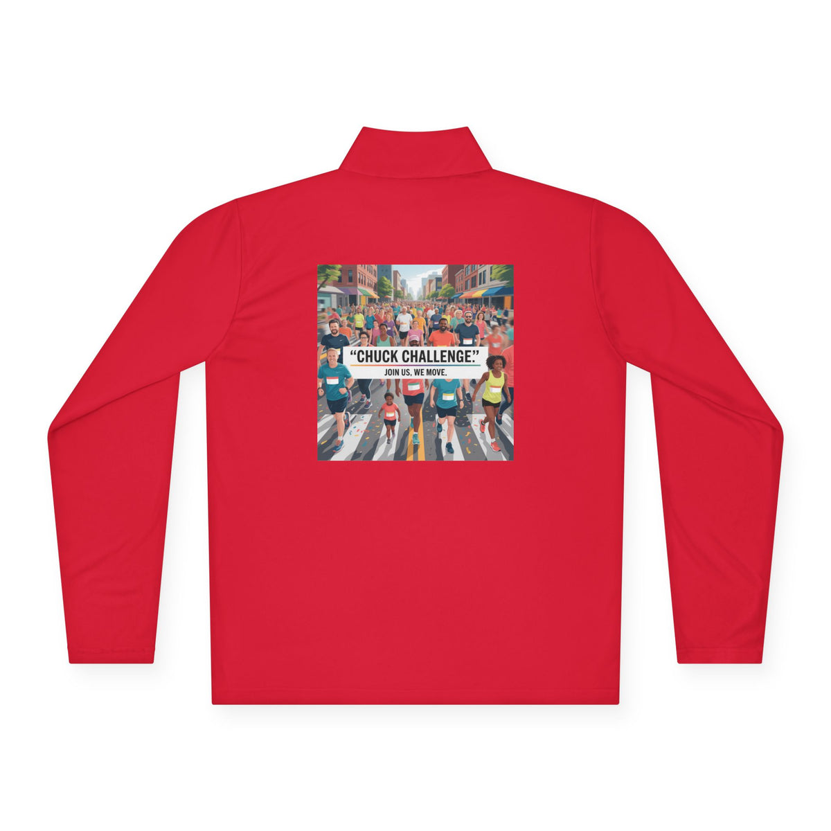 RidewithChuck Unisex Quarter-Zip Pullover - ChuckChallenge Design