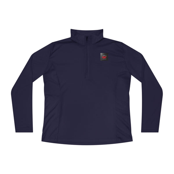 RidewithChuck Active Ladies Quarter-Zip Pullover - "MOVE" Design for Fitness Enthusiasts