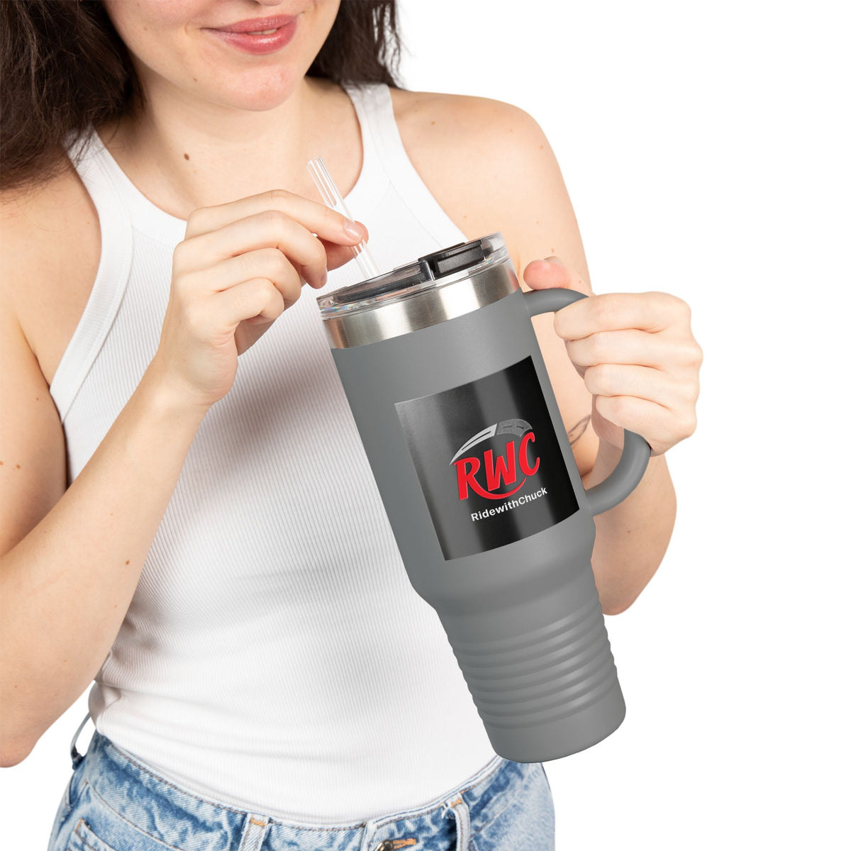 RidewithChuck Stylish Insulated Travel Mug for On-the-Go, Perfect for Coffee Lovers, Great for Camping, Road Trips, Gifts, and Everyday Use