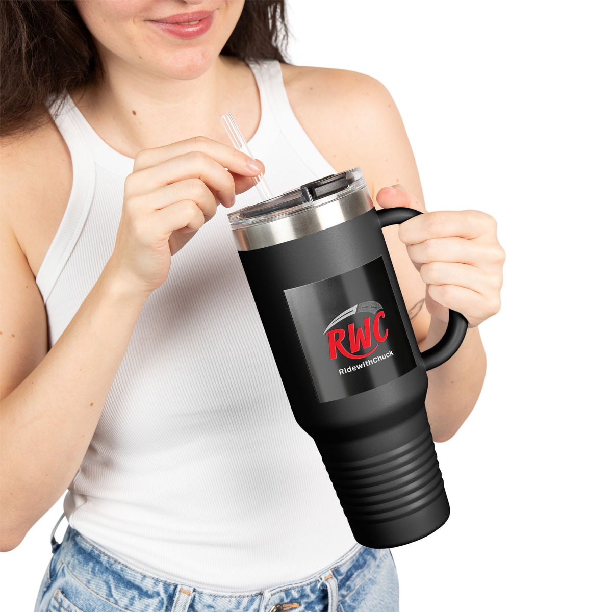 RidewithChuck Stylish Insulated Travel Mug for On-the-Go, Perfect for Coffee Lovers, Great for Camping, Road Trips, Gifts, and Everyday Use