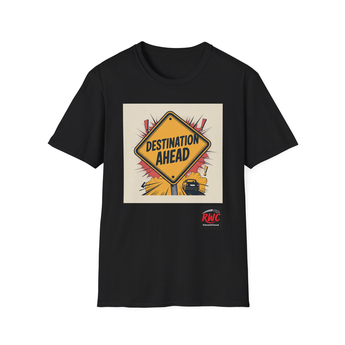 RidewithChuck Destination Ahead Comfort Graphic Unisex T-Shirt