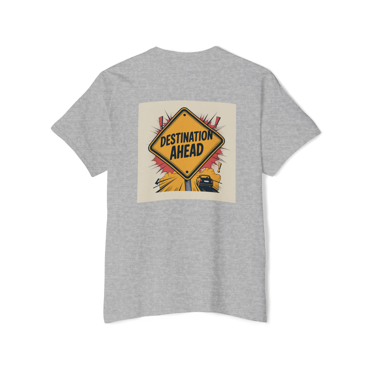 RidewithChuck Destination Ahead Pocket Tee - Unisex Heavy Cotton T-Shirt