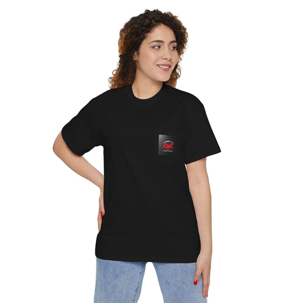 RidewithChuck Destination Ahead Pocket Tee - Unisex Heavy Cotton T-Shirt