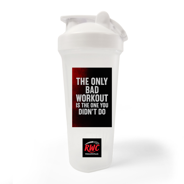 Ridewithchuck Protein Shaker - Motivational Gym Bottle for Fitness Enthusiasts