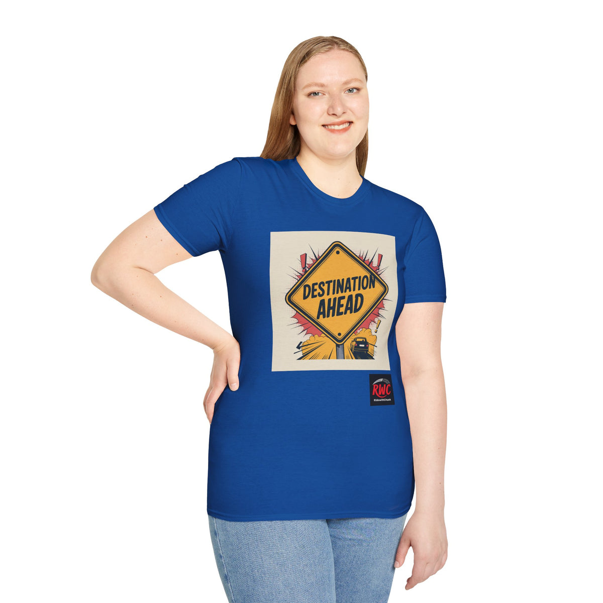 RidewithChuck Destination Ahead Comfort Graphic Unisex T-Shirt