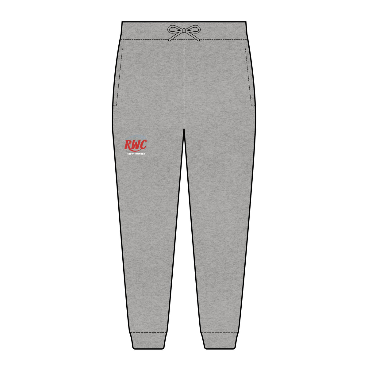 Embroidered RidewithChuck Fleece Joggers – Comfortable Athletic Sweatpants (Unisex)