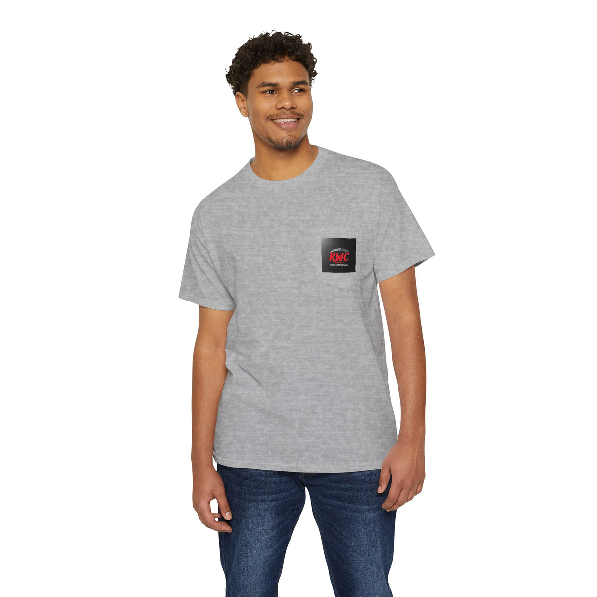 RidewithChuck Destination Ahead Pocket Tee - Unisex Heavy Cotton T-Shirt
