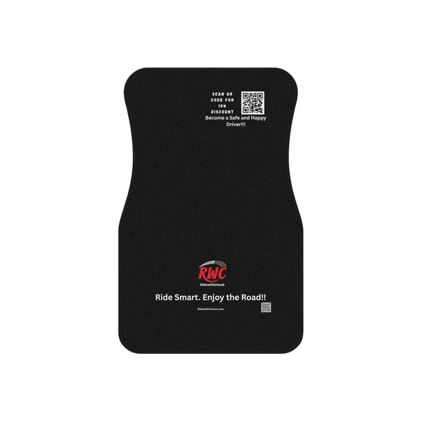 Stylish Auto Floor Mats for Car Enthusiasts, Ride with Chuck, Set of 4, Custom Vehicle Accessories, Perfect Gift for Drivers