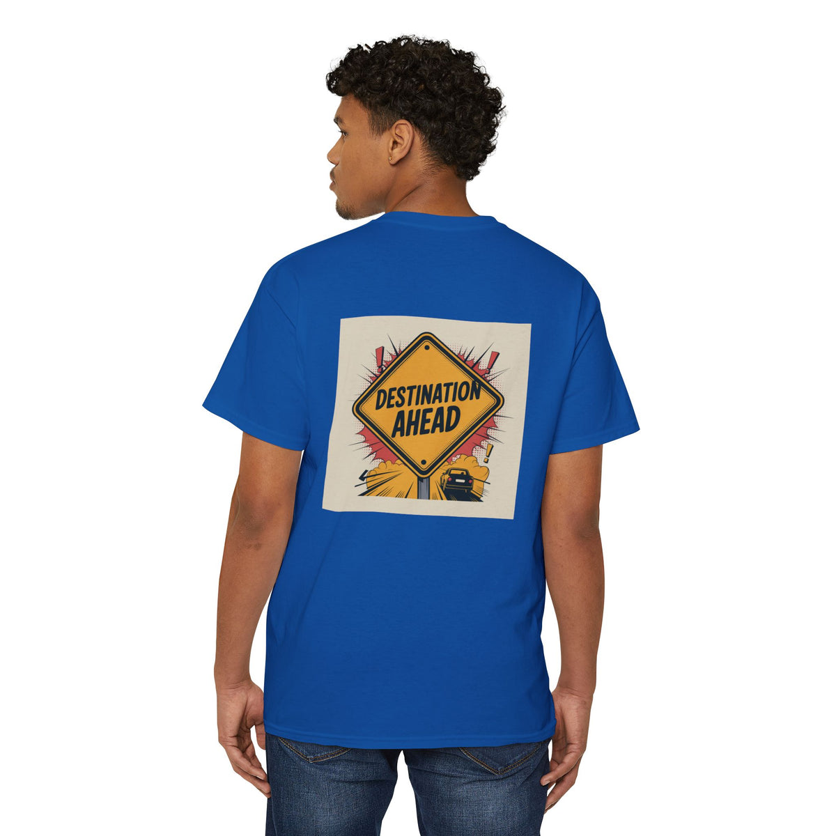 RidewithChuck Destination Ahead Pocket Tee - Unisex Heavy Cotton T-Shirt
