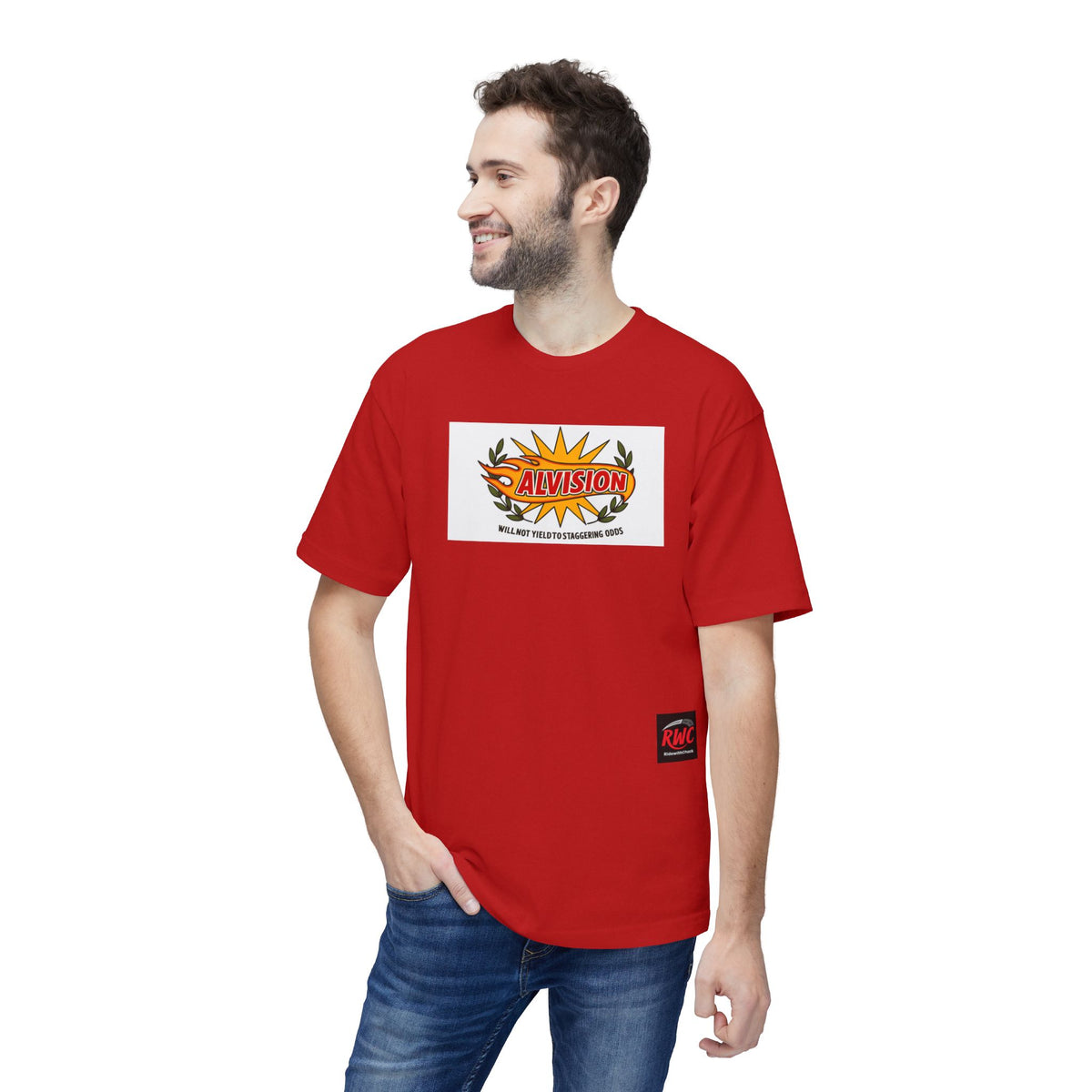 RidewithChuck Alvision T-Shirt — Colorful Ghanaian Regional Map Tee (Back)