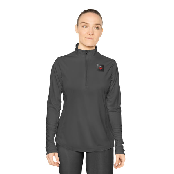 RidewithChuck Active Ladies Quarter-Zip Pullover - "MOVE" Design for Fitness Enthusiasts