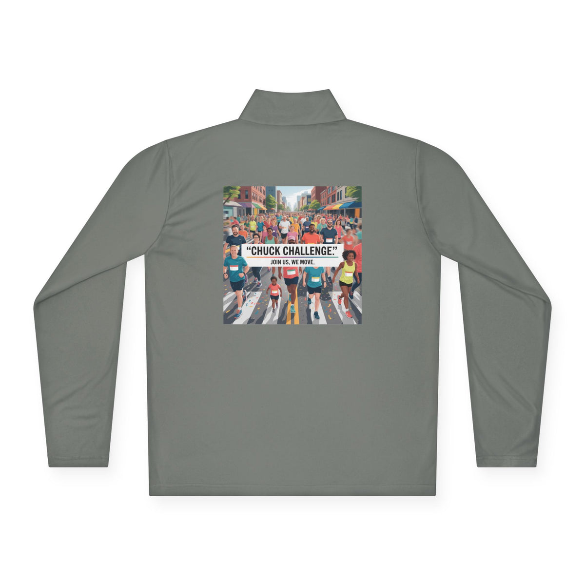 RidewithChuck Unisex Quarter-Zip Pullover - ChuckChallenge Design