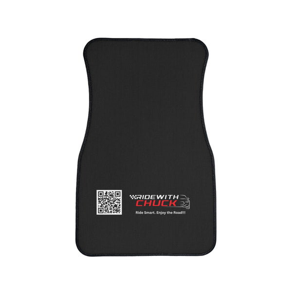 RidewithChuck Car Floor Mat with Motivational Text, Automotive Accessories, Ride Smart, Feel Good Interior Decor, Customizable Mats, Car Decor