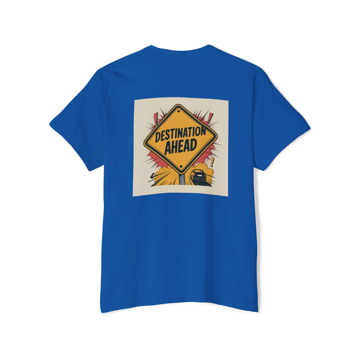 RidewithChuck Destination Ahead Pocket Tee - Unisex Heavy Cotton T-Shirt