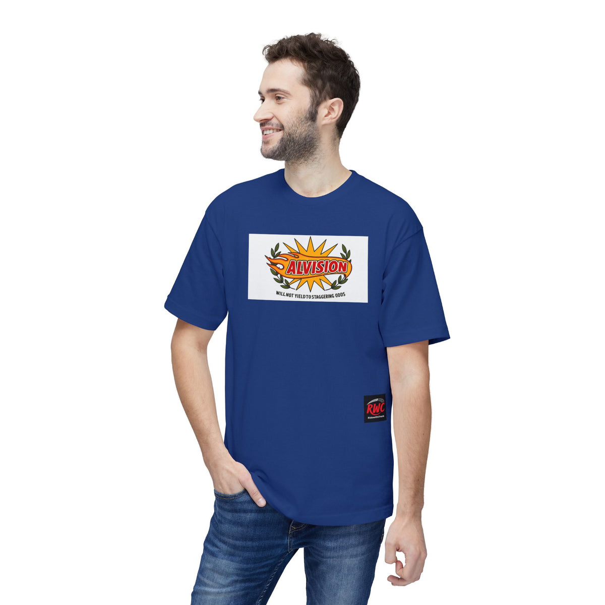 RidewithChuck Alvision T-Shirt — Colorful Ghanaian Regional Map Tee (Back)