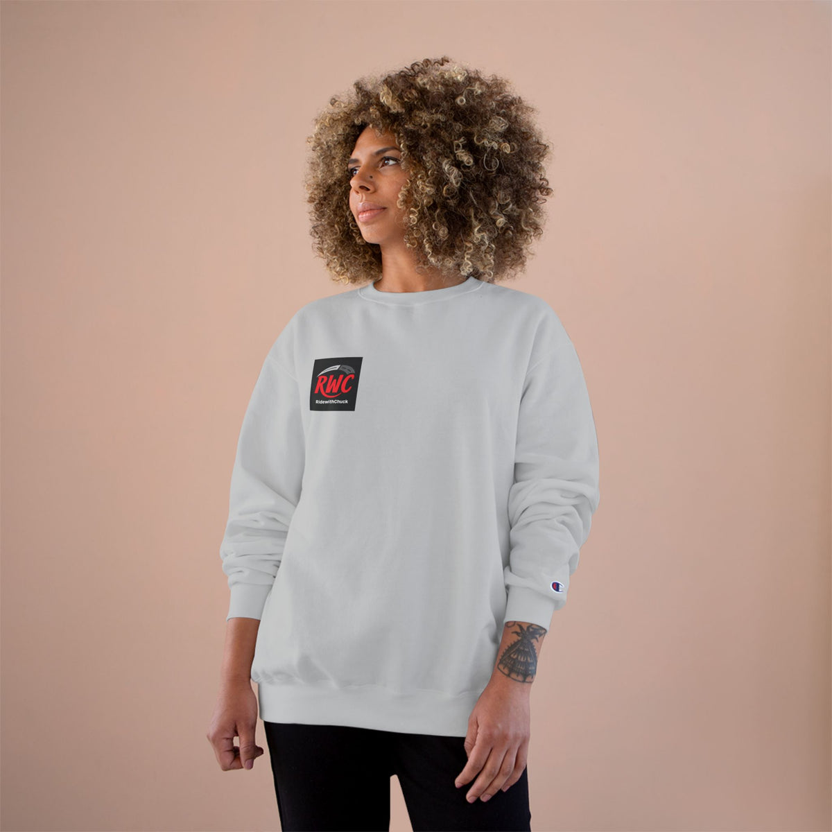 RidewithChuck Vintage Car Interior Champion Sweatshirt – Classic Steering Wheel Crewneck