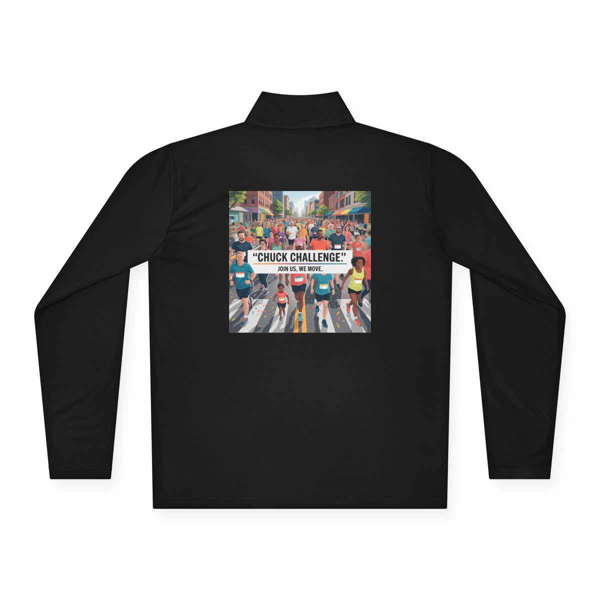 RidewithChuck Unisex Quarter-Zip Pullover - ChuckChallenge Design