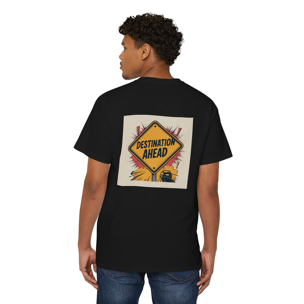 RidewithChuck Destination Ahead Pocket Tee - Unisex Heavy Cotton T-Shirt