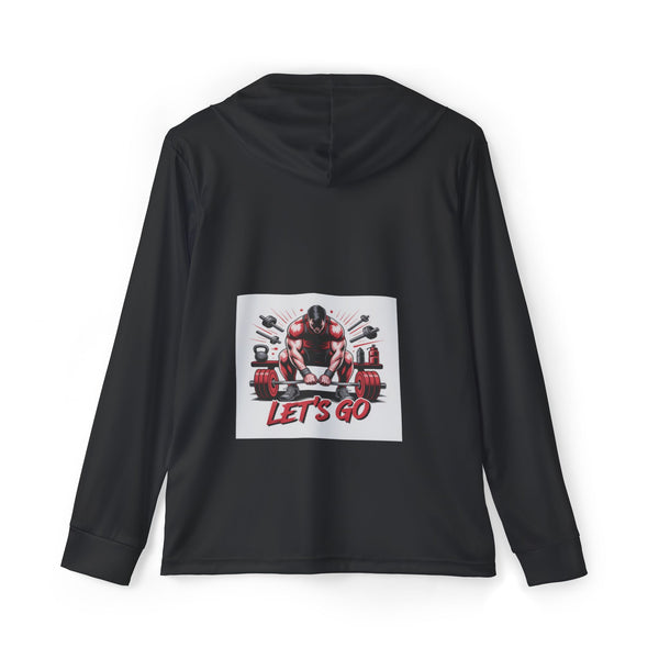 RidewithChuck Men's Performance Sports Hoodie - Let's Go Gym Wear