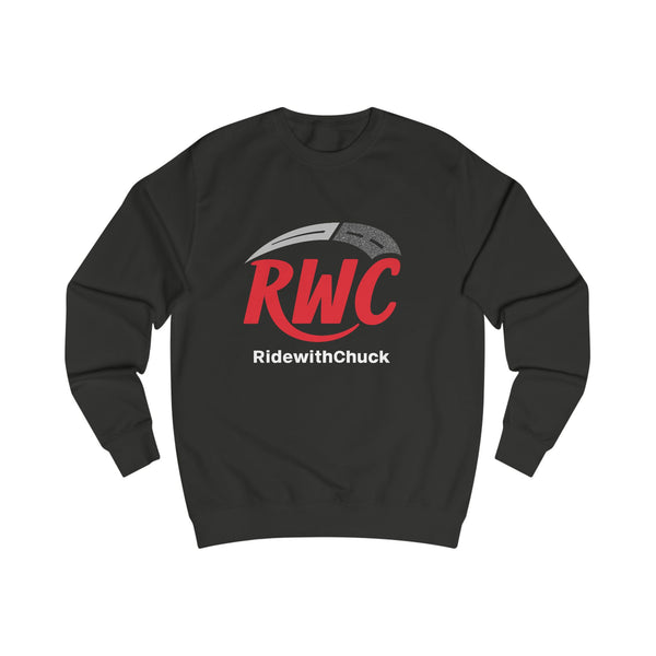 RidewithChuck Unisex Sweatshirt with QR Code and Bold Logo Graphic