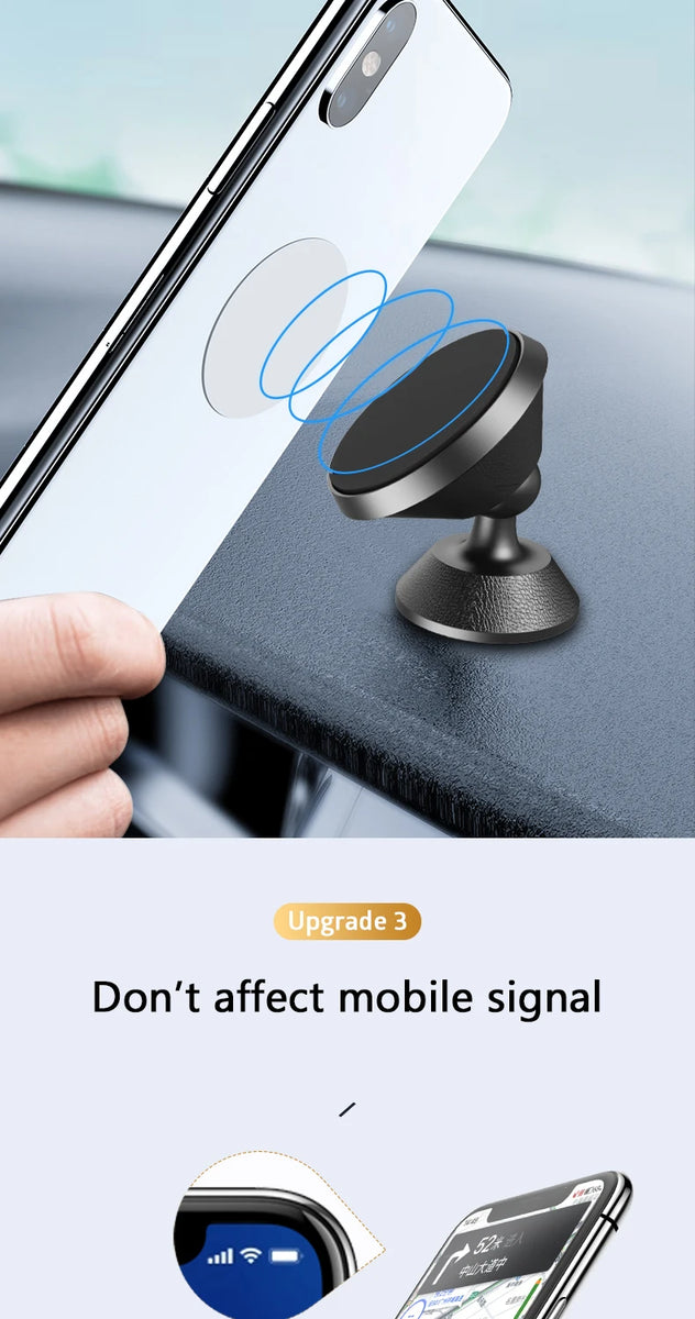 Universal Magnetic Car Phone Mount – Compatible with iPhone & Samsung