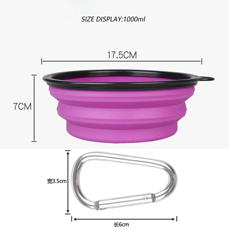 Collapsible Travel Dog & Cat Water Drinking Bowl