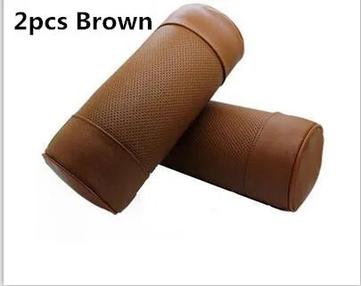 Premium Memory Foam Leather Car Neck Pillow – Cervical Support Headrest Cushion