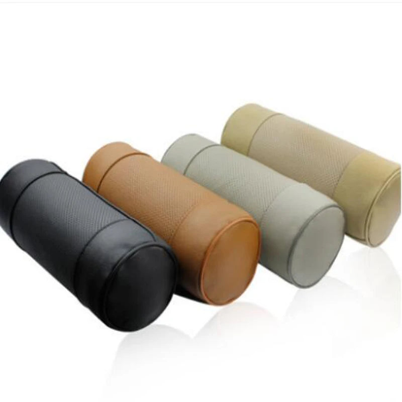 Premium Memory Foam Leather Car Neck Pillow – Cervical Support Headrest Cushion