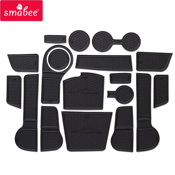 Smabee Gate Slot Cup Pad Non-Slip Mat for Kia Rio 4 X-Line RIO 2017 - 2022 Rio4 Car Anti-Slip Mats Interior Accessories Coaster