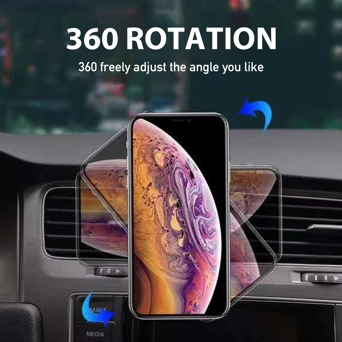 Universal Magnetic Car Phone Mount – Compatible with iPhone & Samsung
