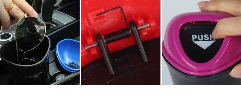 CAR Mini Trash Can Interior Decoration Supplies Multifunctional Storage Box Car Storage Box Car Triangle Trash Can