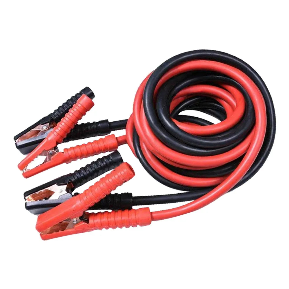 Heavy‑Duty Car Jumper Cables with Booster Clamps