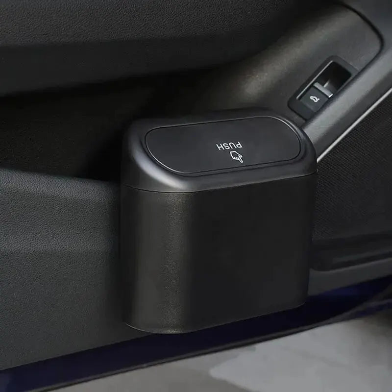 Mini Car Trash Can with Lid – Leak-Proof, Includes Garbage Bags, Compact Auto Accessory